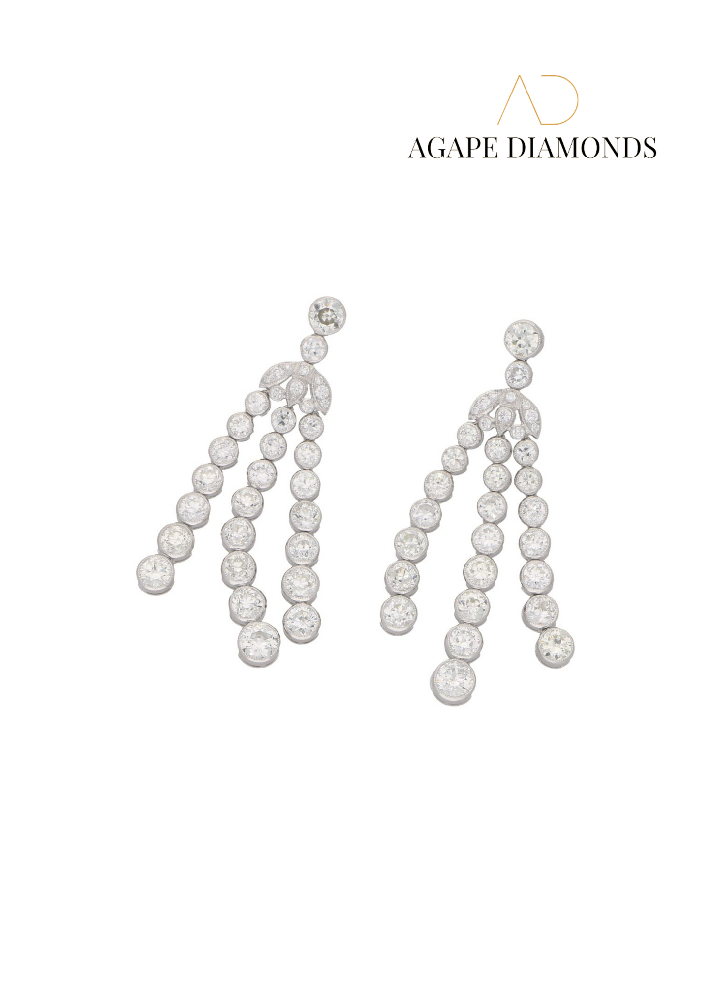 Agape Diamond Drop Earrings