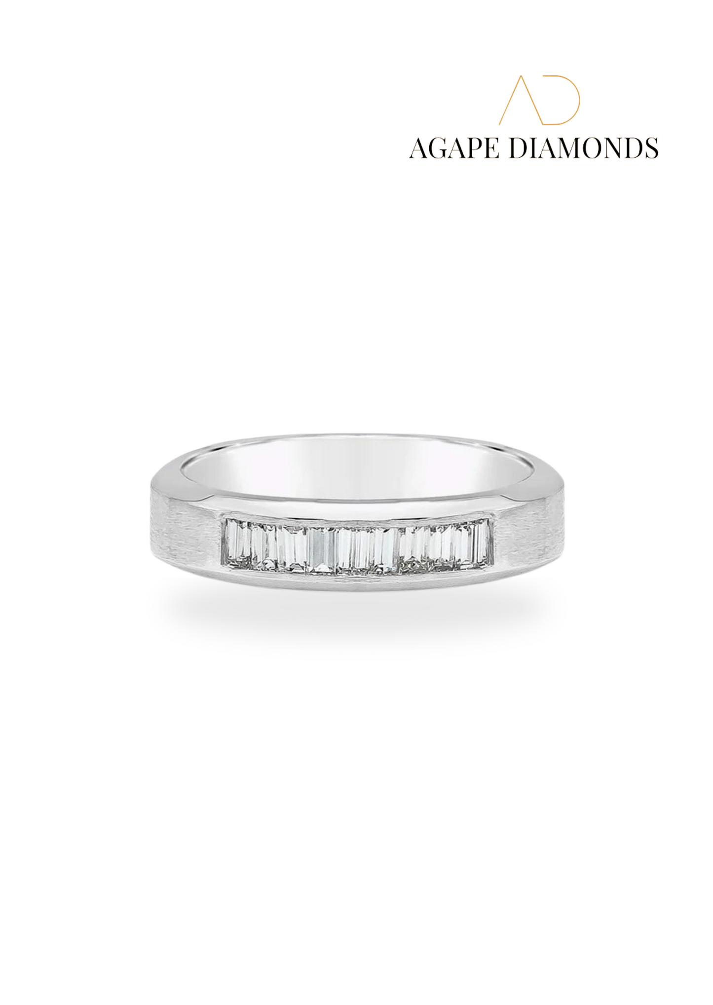 Agape Men's Baguette Ring