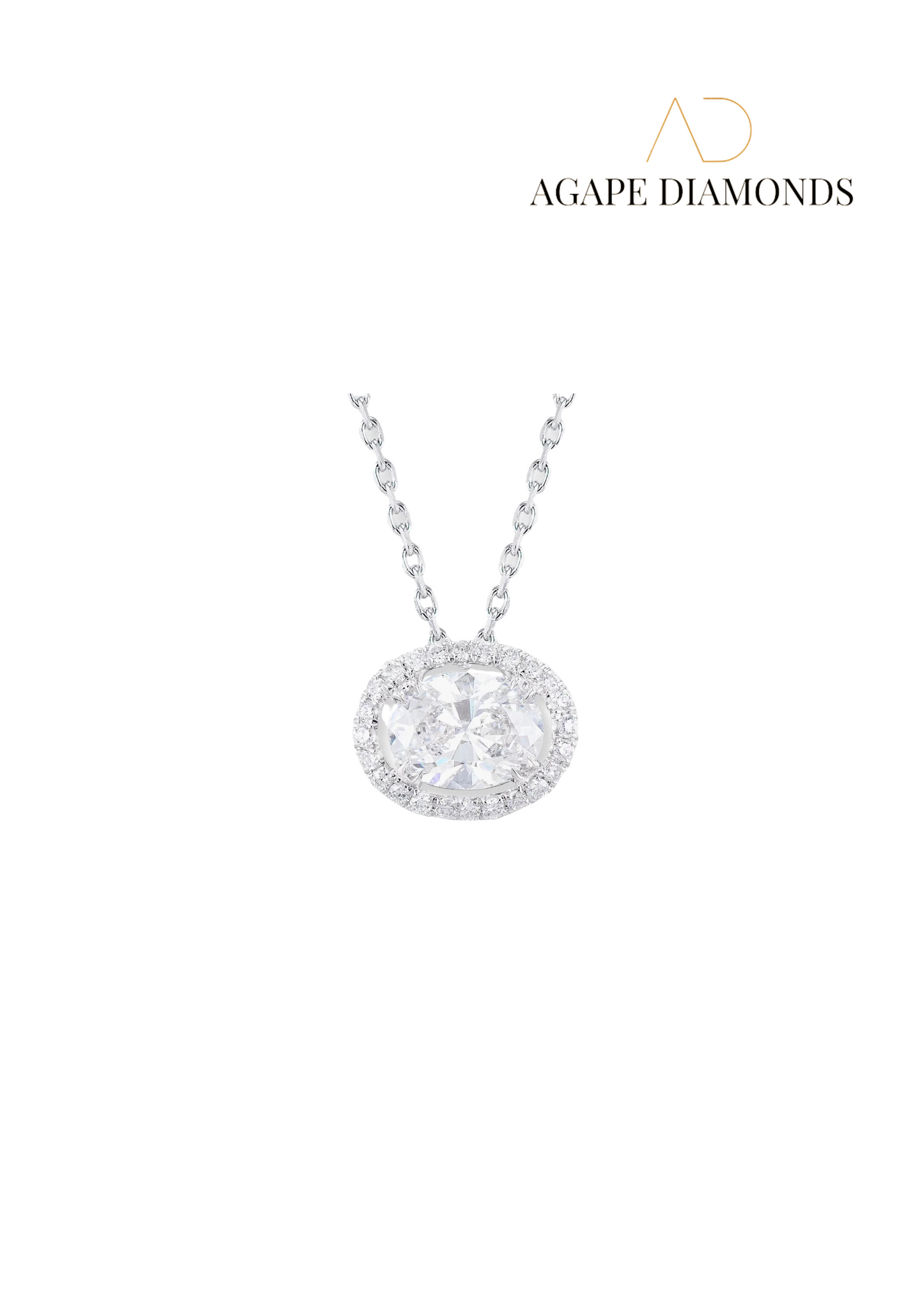 Tacori Oval Cut Diamond Pendant