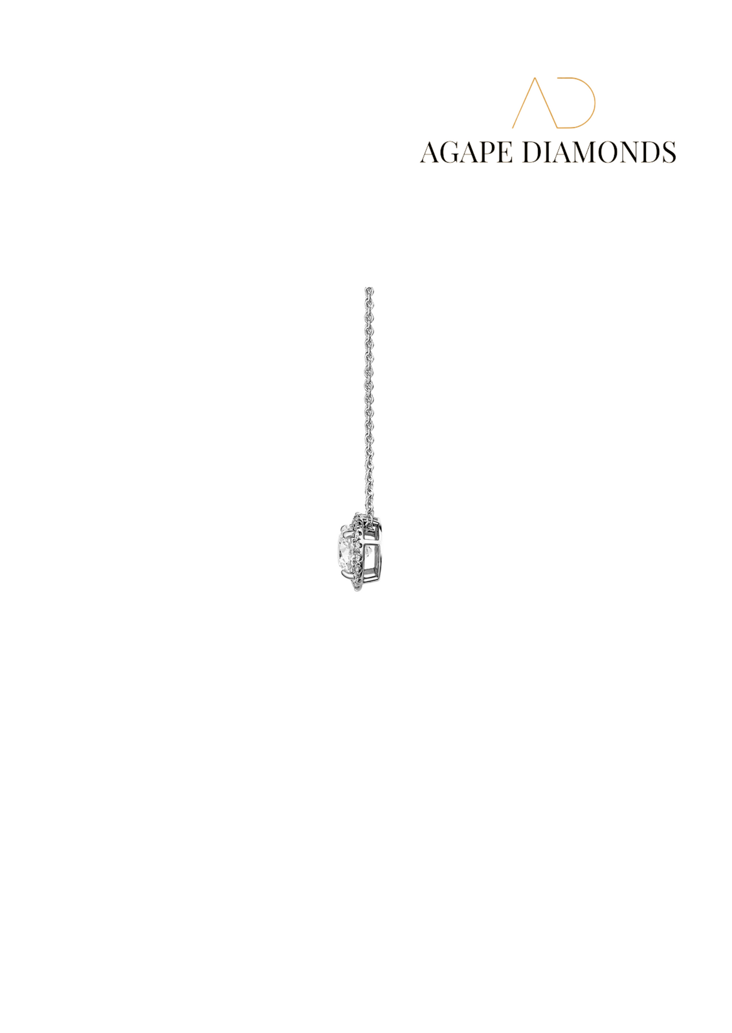 Agape Classic Diamond Halo Pendant (0.5-2.0 CT)