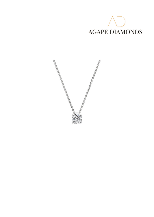 Agape Classic Diamond Floating Pendant (0.5-2.0 CT)