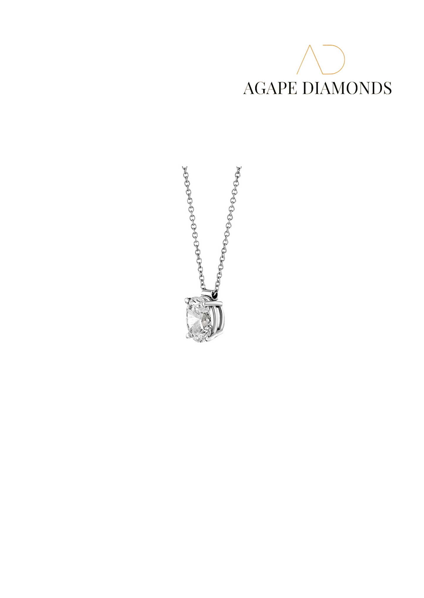 Agape Classic Diamond Floating Pendant (0.5-2.0 CT)