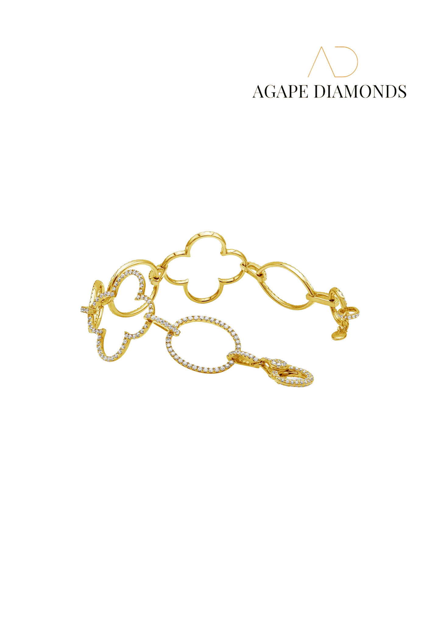 Agape Open Work Design Bracelet