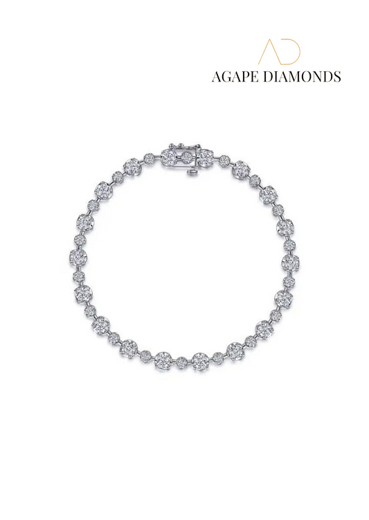 Agape Diamond Station Bracelet