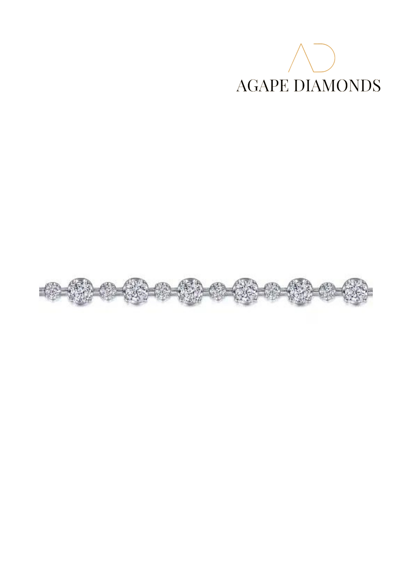 Agape Diamond Station Bracelet