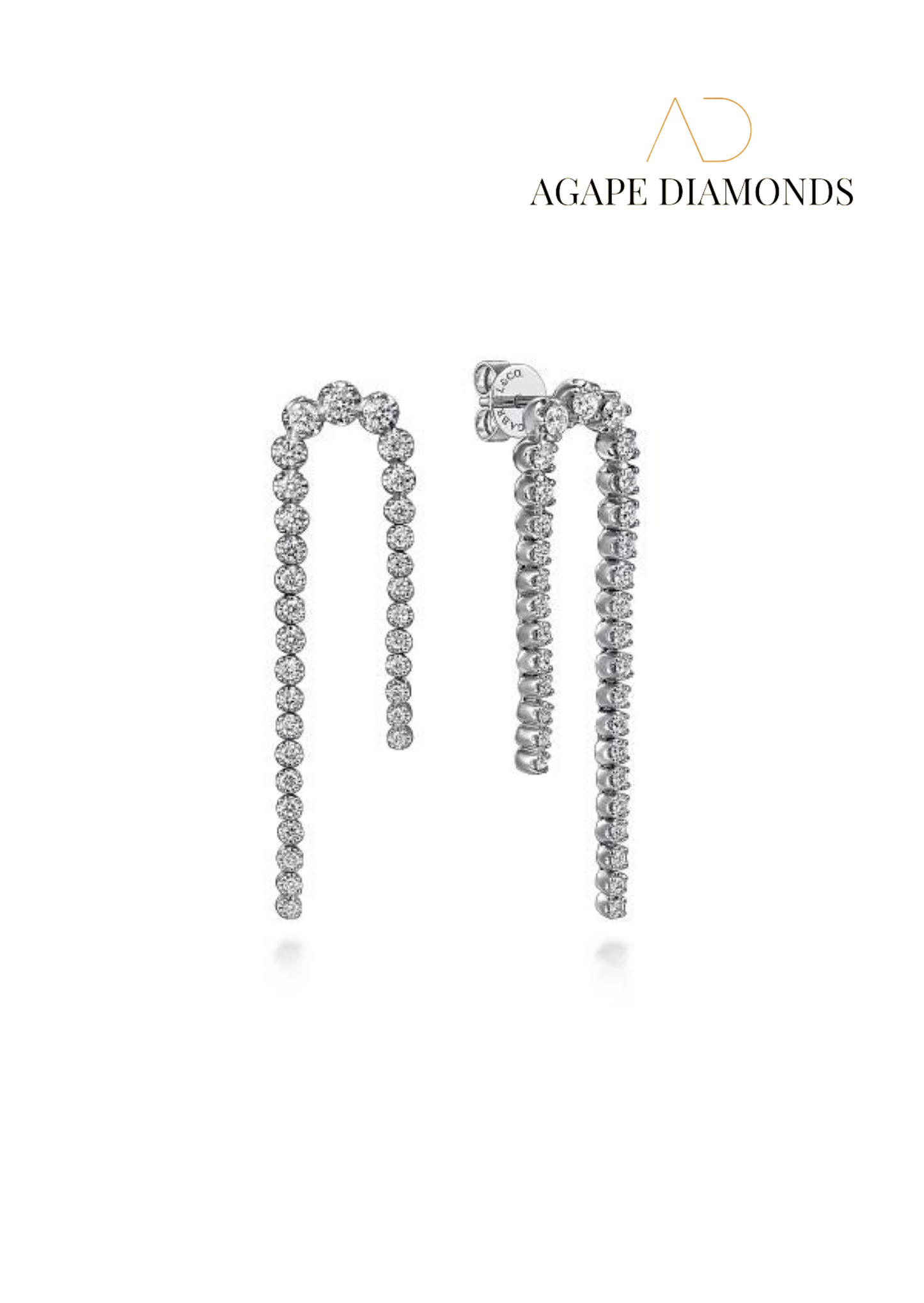 Agape Diamond Stud Drop Earrings