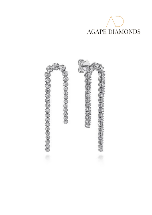 Agape Diamond Stud Drop Earrings