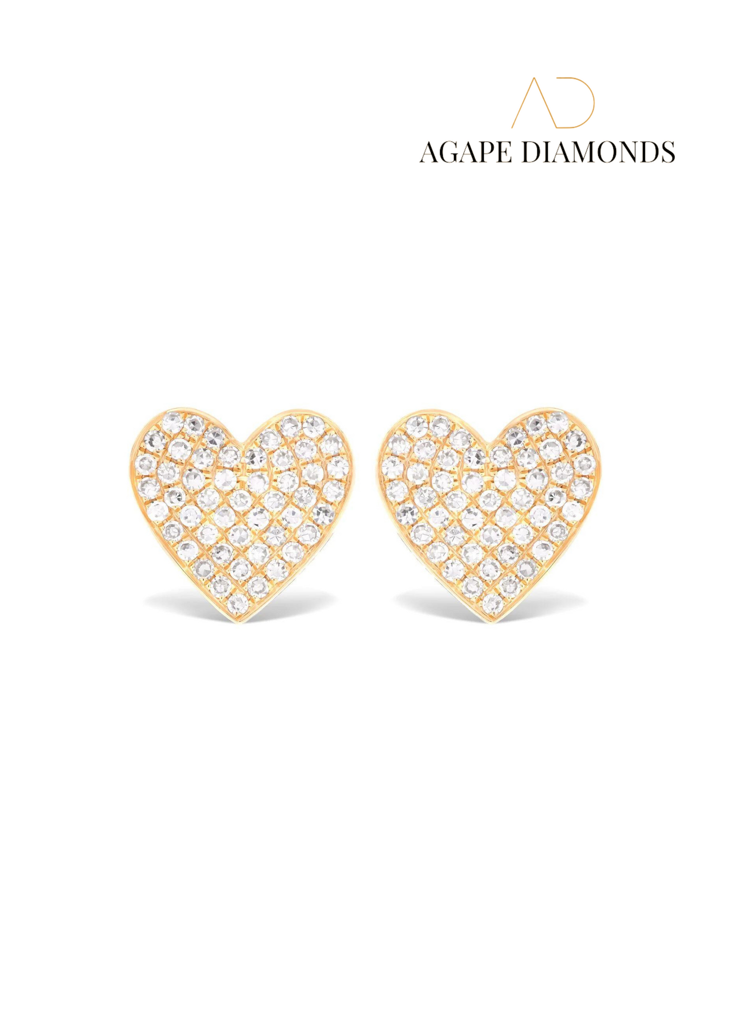 Agape Diamond Heart Earrings