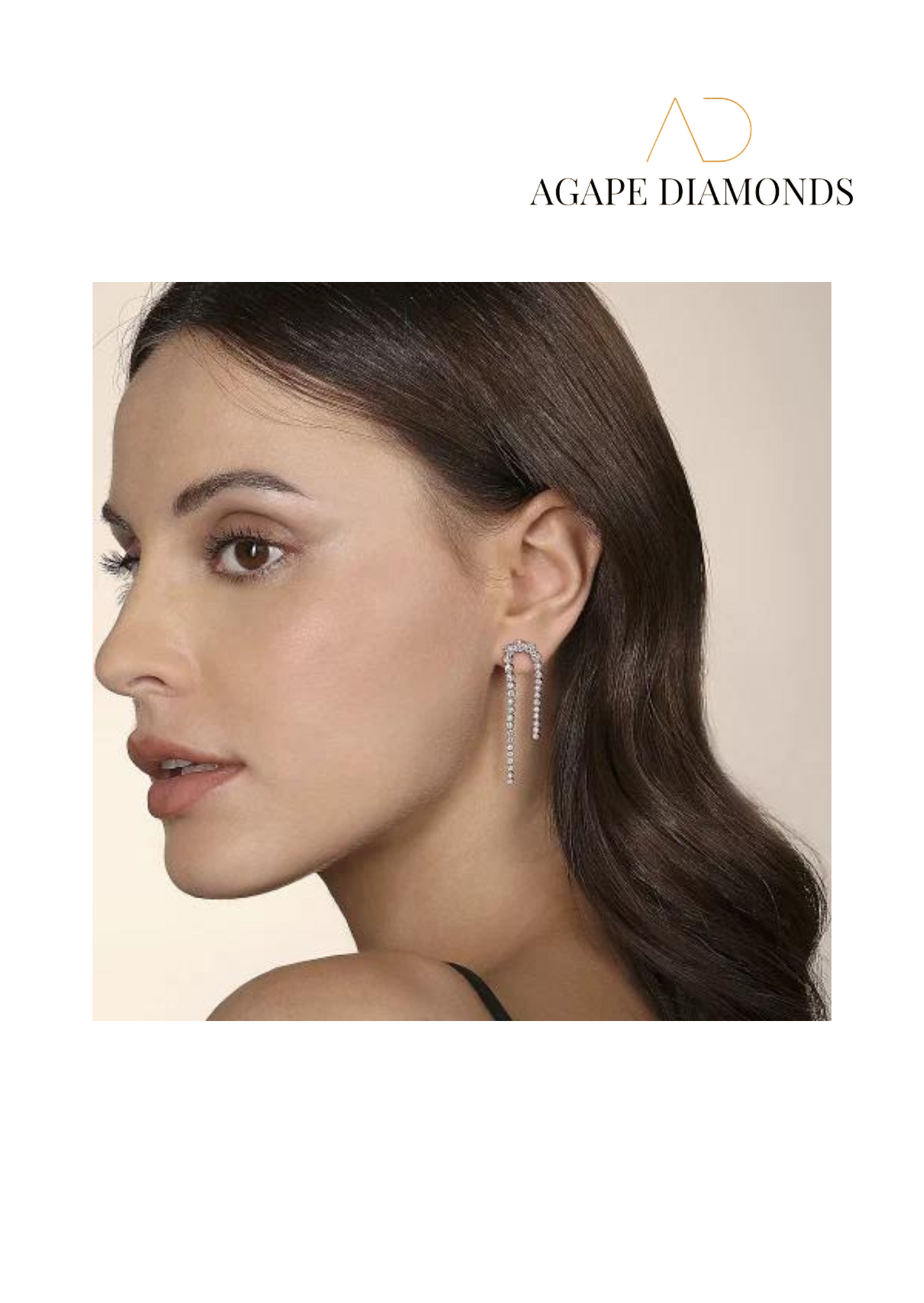 Agape Diamond Stud Drop Earrings