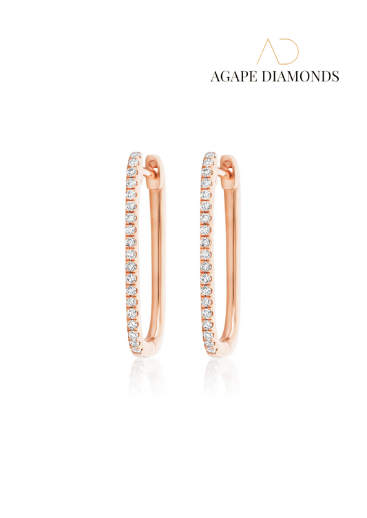 Agape Rectangular Hoop Earrings