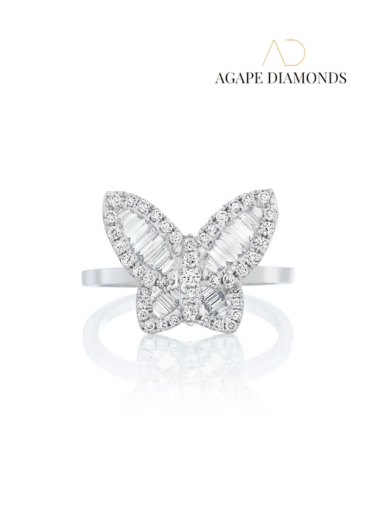 Agape Butterfly Diamond Ring