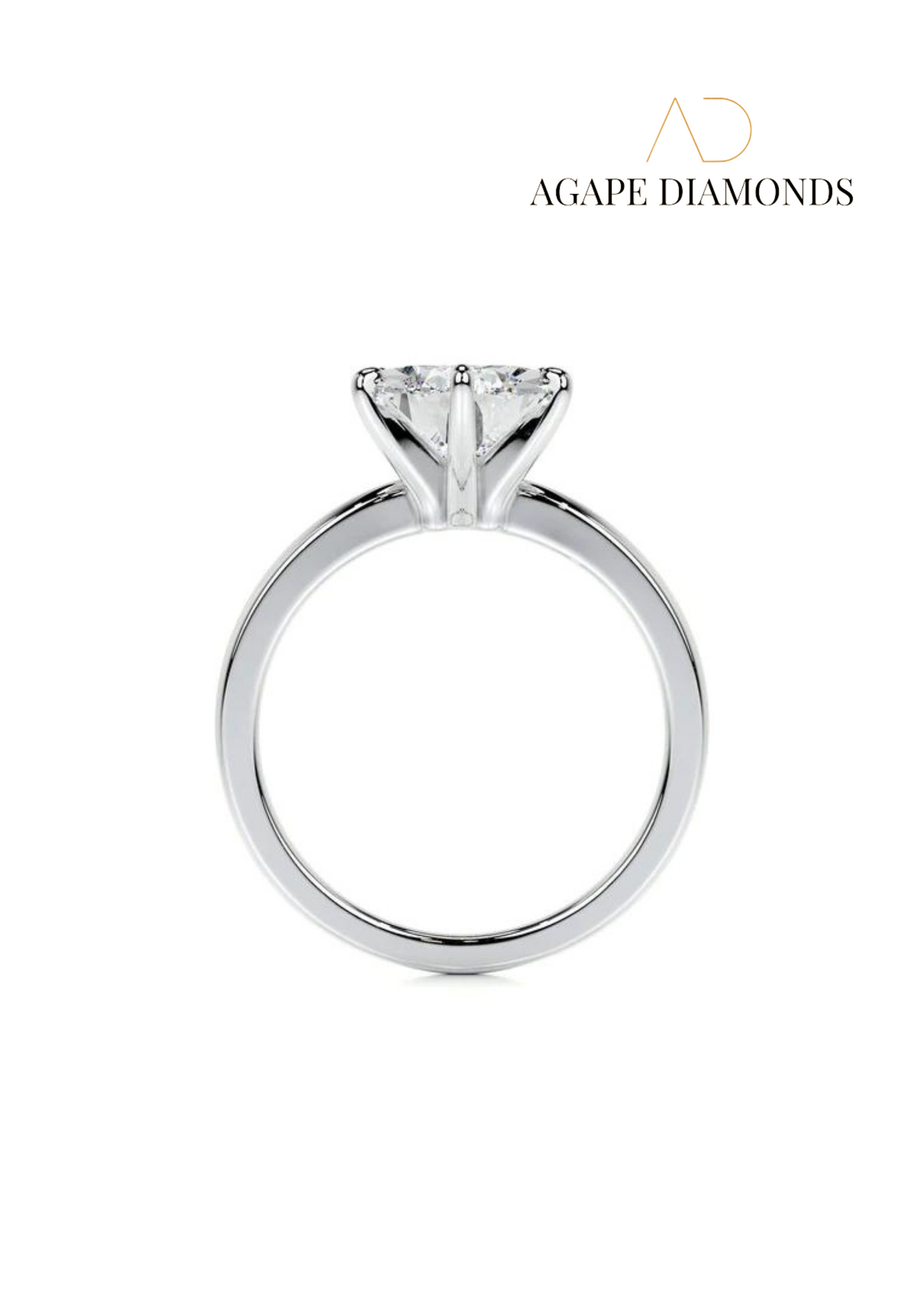 Agape Classic Pear Cut Diamond Ring (0.5-2.0 CT)