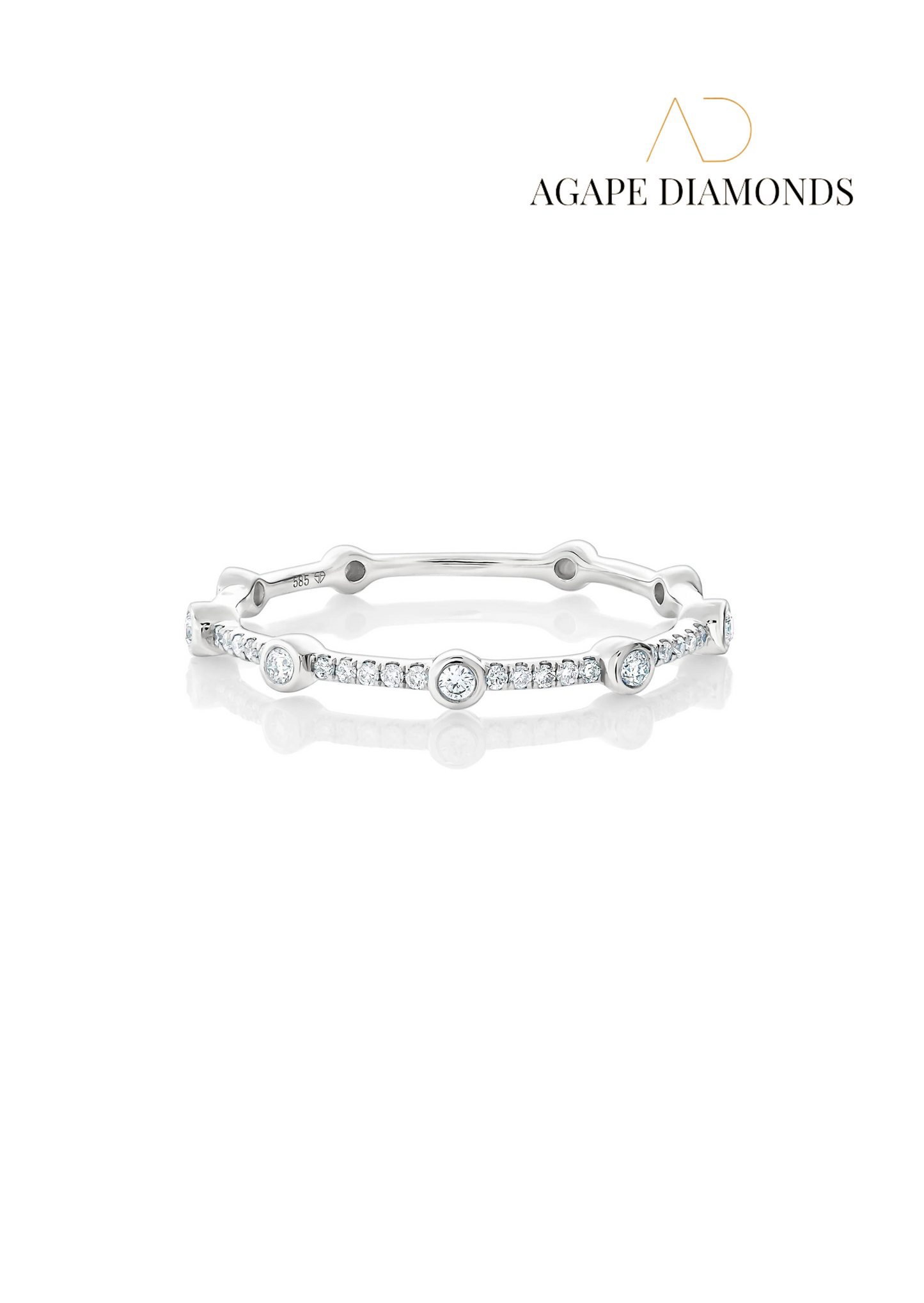 Agape Petite Bezel Set Diamond Ring