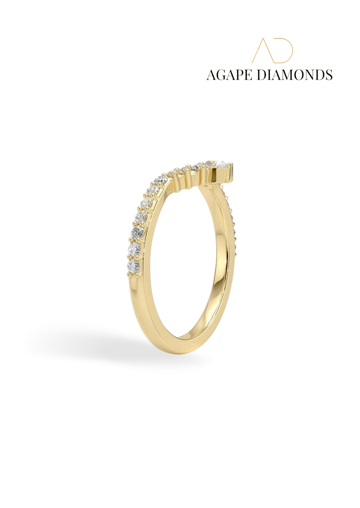 Agape Luxe Lunette Diamond Ring