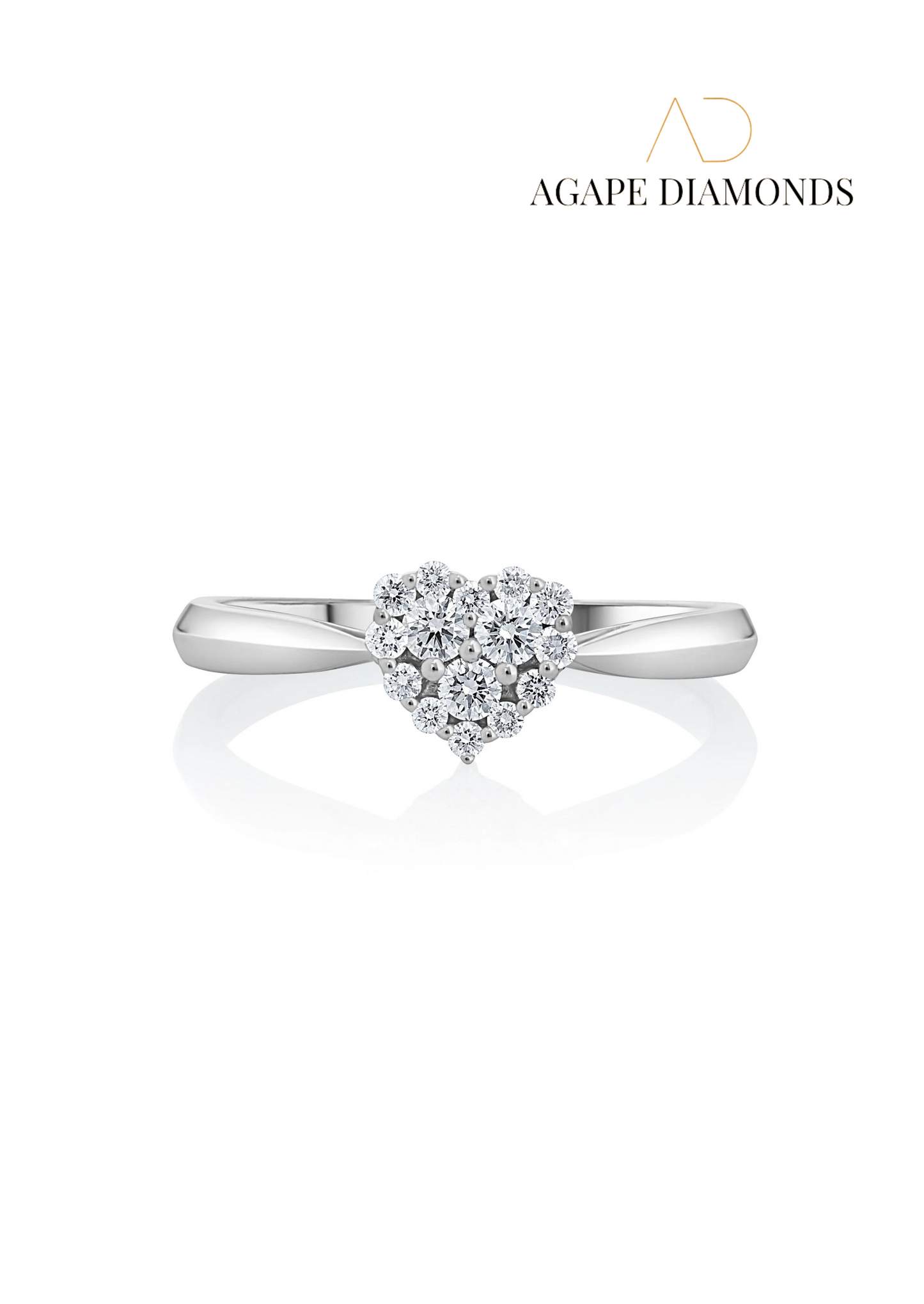 Agape Heart Diamond Ring