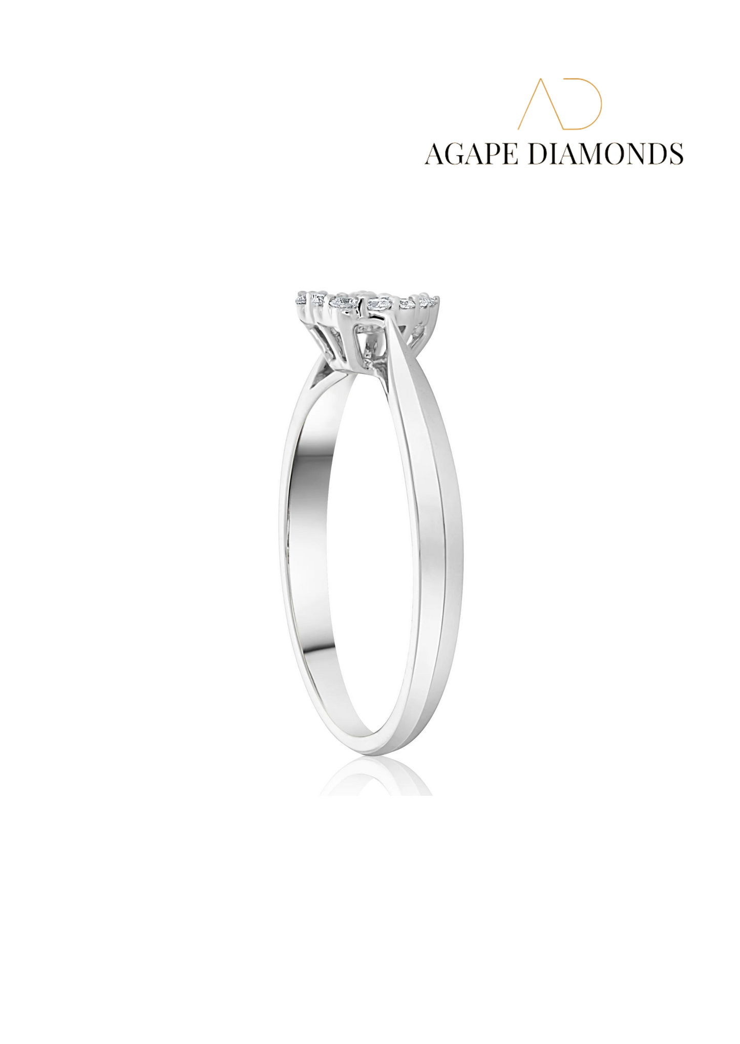 Agape Heart Diamond Ring